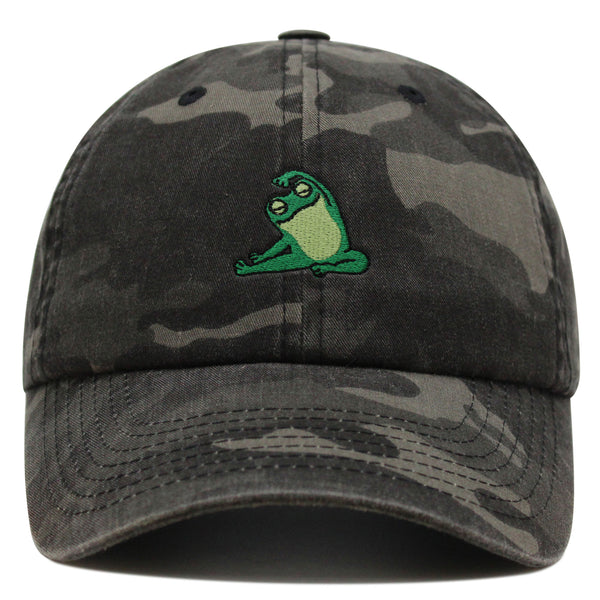 Frog Yoga Premium Dad Hat Embroidered Cotton Baseball Cap Funny Yoga