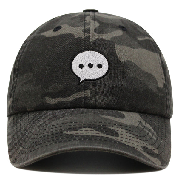 Text Messgae Premium Dad Hat Embroidered Cotton Baseball Cap Chat Bubble