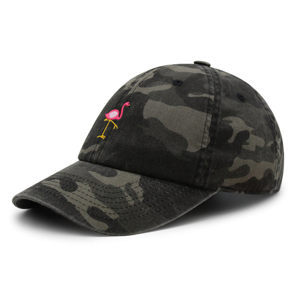 Flamingo Premium Dad Hat Embroidered Baseball Cap Bird Pink