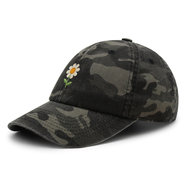 Chamomile Flower Premium Dad Hat Embroidered Baseball Cap Floral