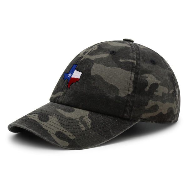 Texas Premium Dad Hat Embroidered Baseball Cap Map Flag