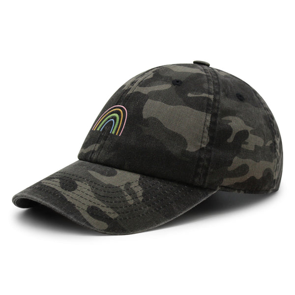 Rainbow Premium Dad Hat Embroidered Baseball Cap Pastel Cute