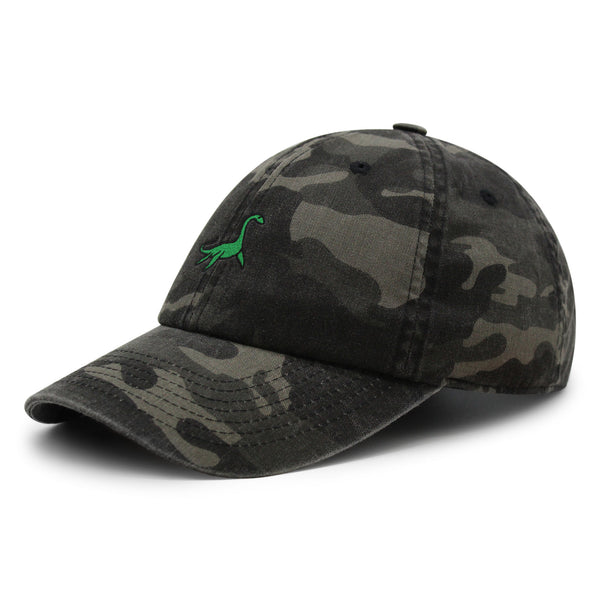 Elasmosaurus Dinosaur  Premium Dad Hat Embroidered Baseball Cap Green