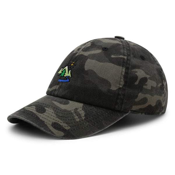 Mountain Premium Dad Hat Embroidered Baseball Cap Image