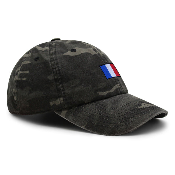 France Flag Premium Dad Hat Embroidered Cotton Baseball Cap Soccer