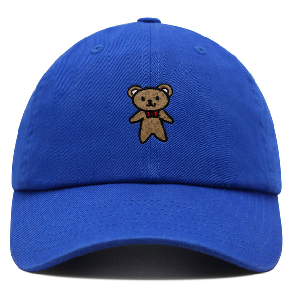 Teddy Bear Premium Dad Hat Embroidered Baseball Cap Ribbon Brown