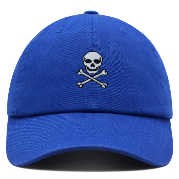 Pirate Skull Premium Dad Hat Embroidered Baseball Cap Scary Grunge