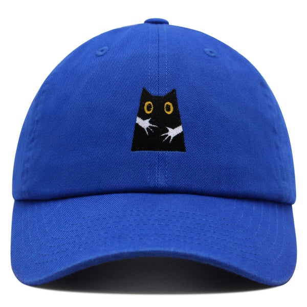 Hugs Premium Dad Hat Embroidered Baseball Cap Black Cat Mom