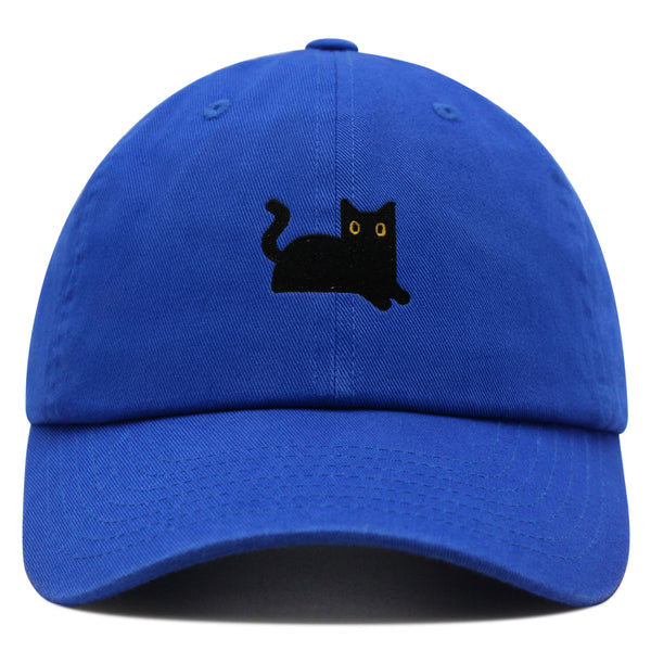 Black Cat Premium Dad Hat Embroidered Baseball Cap Cat Mom