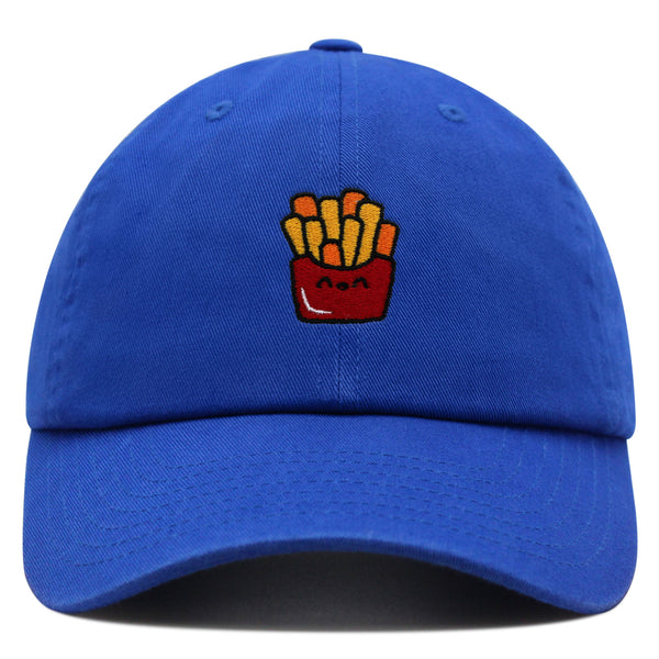 Smiling French Fries Premium Dad Hat Embroidered Baseball Cap Chips Fast Food