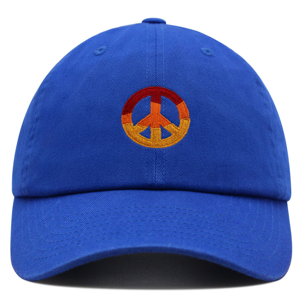 Peace Symbol Premium Dad Hat Embroidered Baseball Cap Hippie Logo