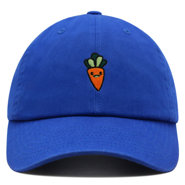 Smiling Carrot Premium Dad Hat Embroidered Baseball Cap Vegetable Vegan