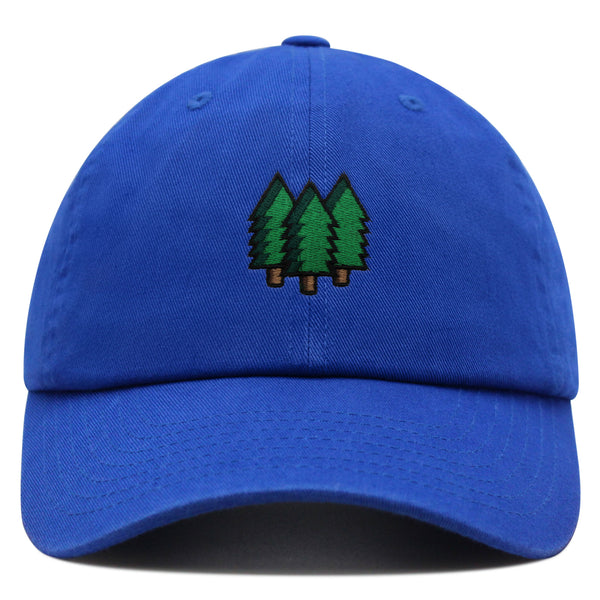 Trees Premium Dad Hat Embroidered Baseball Cap Forest Hiking