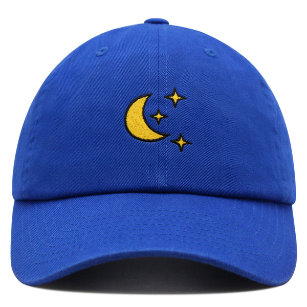 Moon Premium Dad Hat Embroidered Baseball Cap Space Sky Night