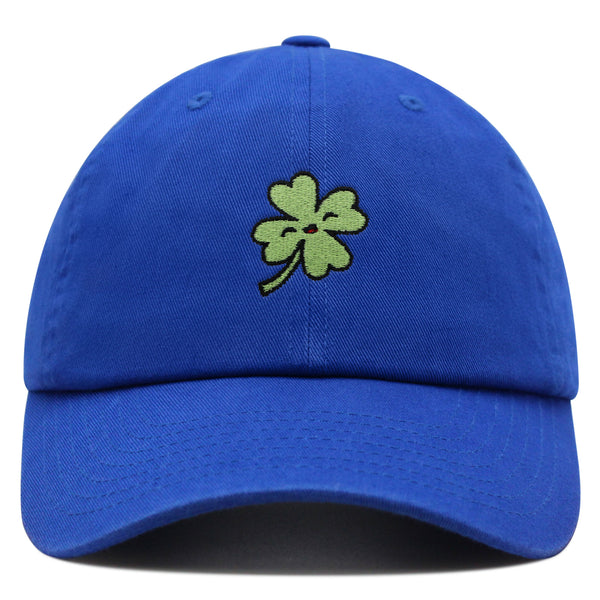 Clover Premium Dad Hat Embroidered Baseball Cap Lucky Flower