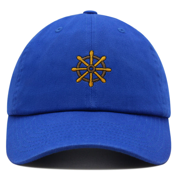 Boat Wheel Premium Dad Hat Embroidered Baseball Cap Ocean Ship Yatch