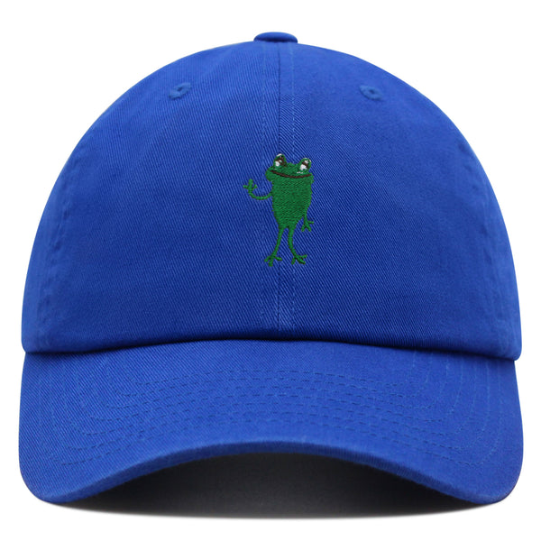 Frog Hi! Premium Dad Hat Embroidered Baseball Cap Cute