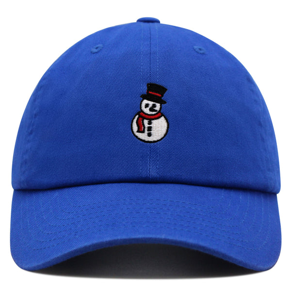 Snowman Premium Dad Hat Embroidered Baseball Cap Winter Christmas