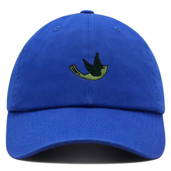 Green Bird Premium Dad Hat Embroidered Baseball Cap Nature Animal