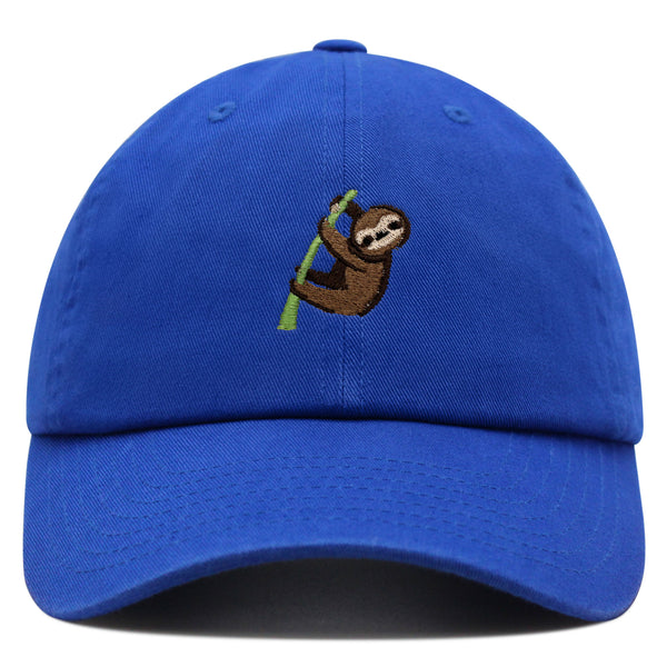 Sloth Premium Dad Hat Embroidered Baseball Cap Animal Tree