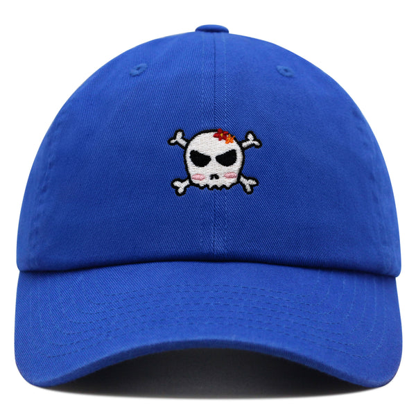 Skull Premium Dad Hat Embroidered Baseball Cap Ribbon Girly