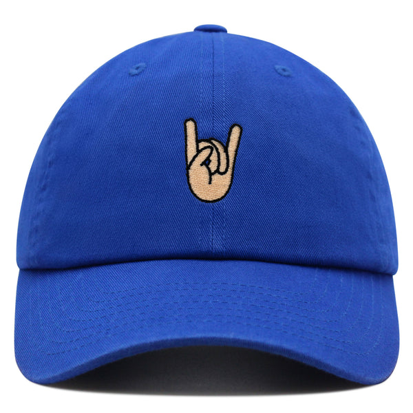 Rock and Roll Premium Dad Hat Embroidered Baseball Cap Hand Sign Peace