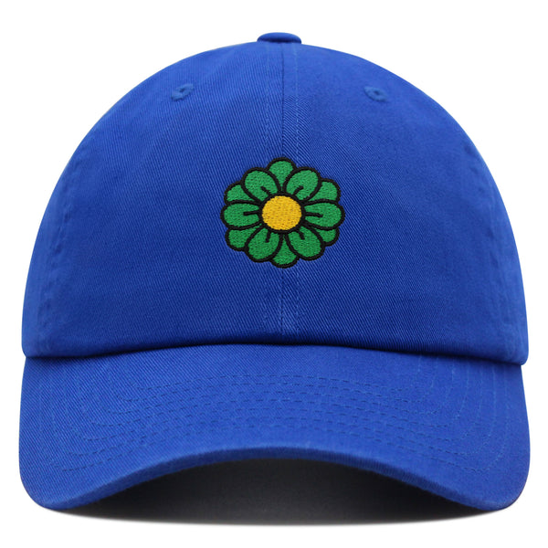 Flower Premium Dad Hat Embroidered Baseball Cap Cute Blue