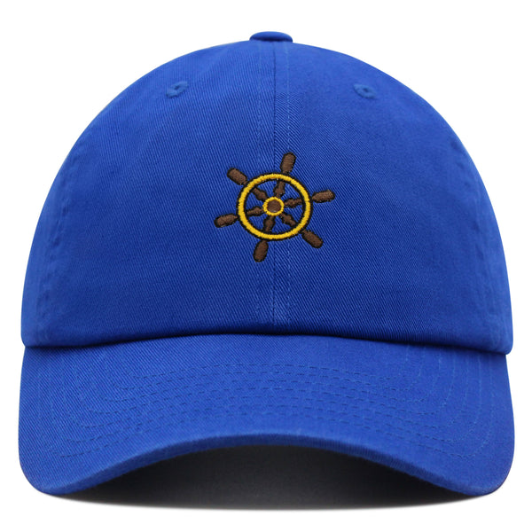 Ship Wheel Premium Dad Hat Embroidered Baseball Cap Boat