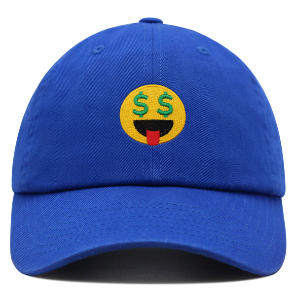 Money Eyes Emoji Premium Dad Hat Embroidered Baseball Cap Funny