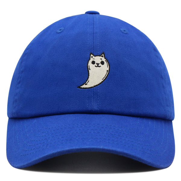 Ghost Cat  Premium Dad Hat Embroidered Baseball Cap Cute