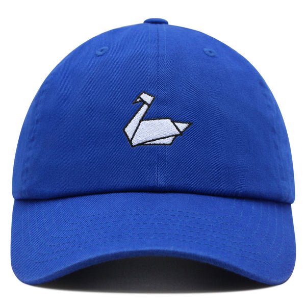 Paper Swan Premium Dad Hat Embroidered Baseball Cap Origami