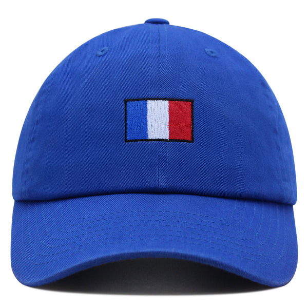 France Flag Premium Dad Hat Embroidered Cotton Baseball Cap Soccer