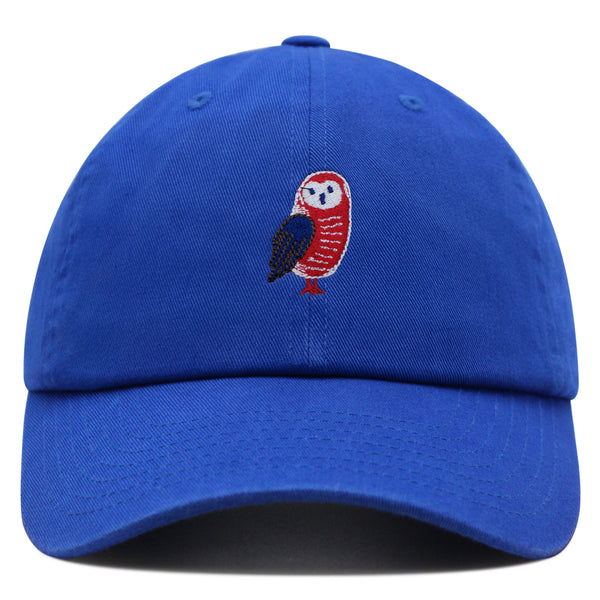 American Owl Premium Dad Hat Embroidered Cotton Baseball Cap Cute Bird