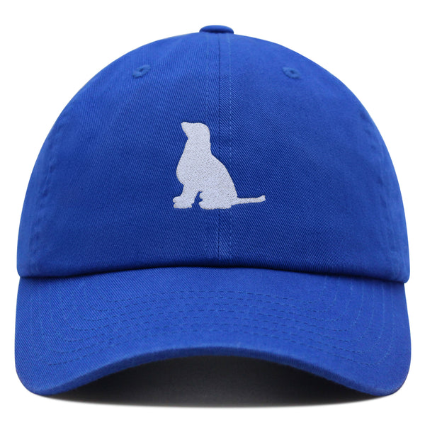 Golden Retriever Silhouette Premium Dad Hat Embroidered Cotton Baseball Cap Outline