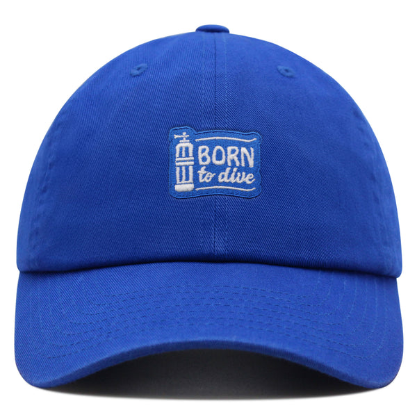 Born to Dive Premium Dad Hat Embroidered Cotton Baseball Cap Diving Diver