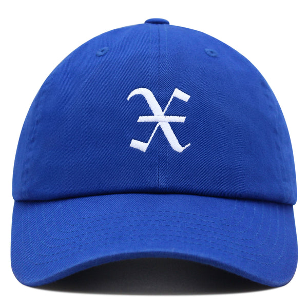 Old English Letter X Premium Dad Hat Embroidered Cotton Baseball Cap English Alphabet