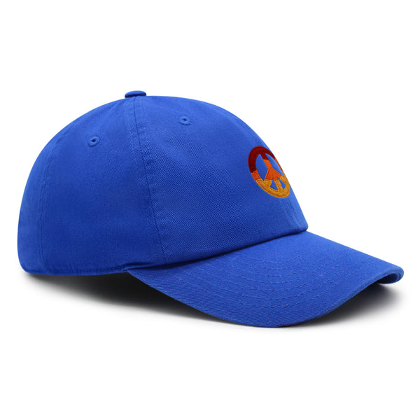 Peace Symbol Premium Dad Hat Embroidered Baseball Cap Hippie Logo