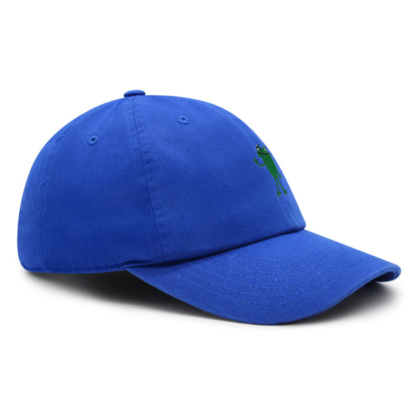 Frog Hi! Premium Dad Hat Embroidered Baseball Cap Cute