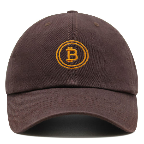 Bitcoin Premium Dad Hat Embroidered Baseball Cap Cryptocurrency