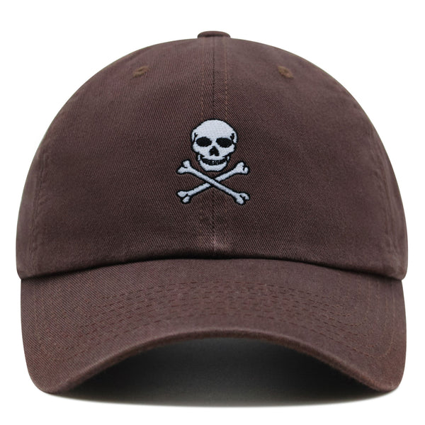 Pirate Skull Premium Dad Hat Embroidered Baseball Cap Scary Grunge