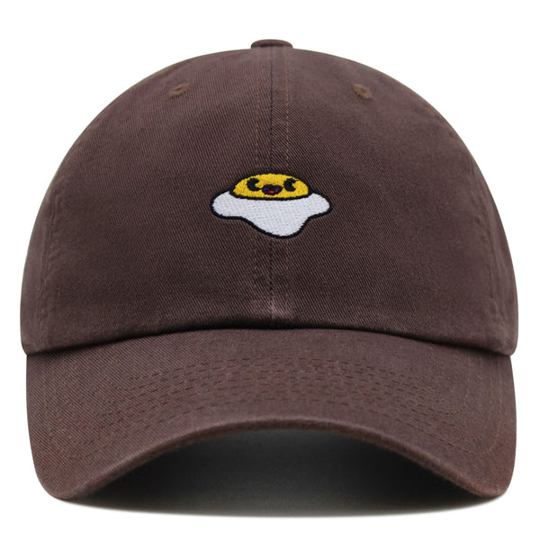 Smiling Egg Premium Dad Hat Embroidered Baseball Cap Sunny Side Up