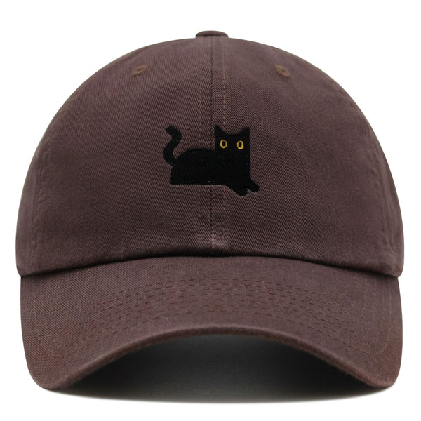 Black Cat Premium Dad Hat Embroidered Baseball Cap Cat Mom