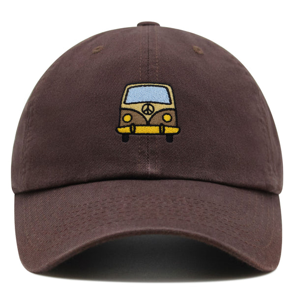 Hippie Van Premium Dad Hat Embroidered Baseball Cap RV VW