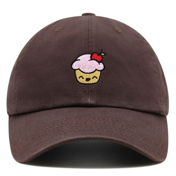 Happy Cupcake Premium Dad Hat Embroidered Baseball Cap Muffin Sweet