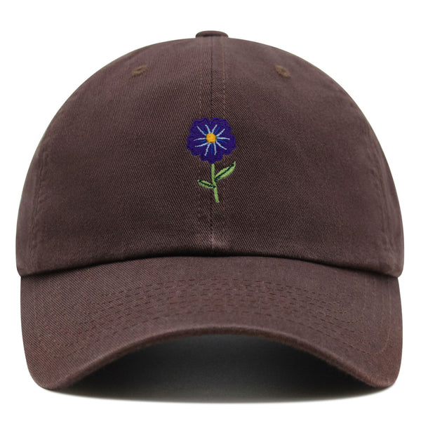 Flower Premium Dad Hat Embroidered Baseball Cap Floral Purple