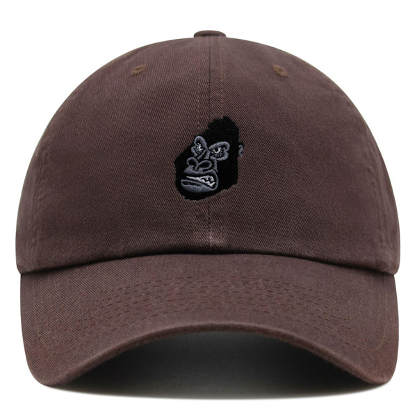 Gorilla Face Premium Dad Hat Embroidered Baseball Cap Zoo Chimpange