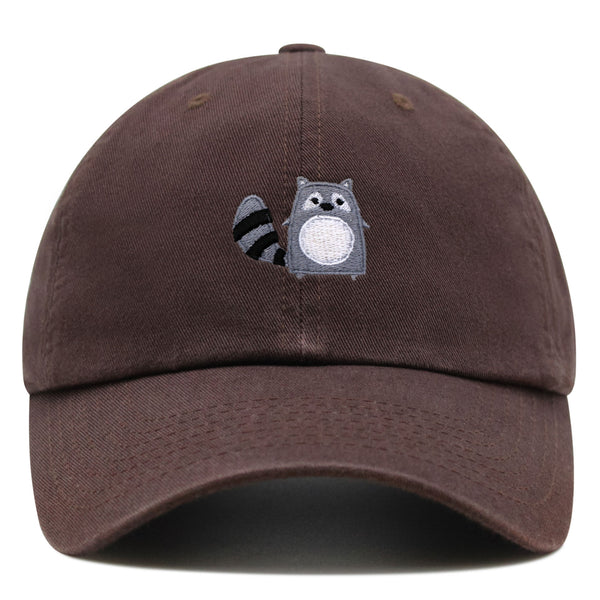 Racoon Premium Dad Hat Embroidered Baseball Cap Cute Zoo