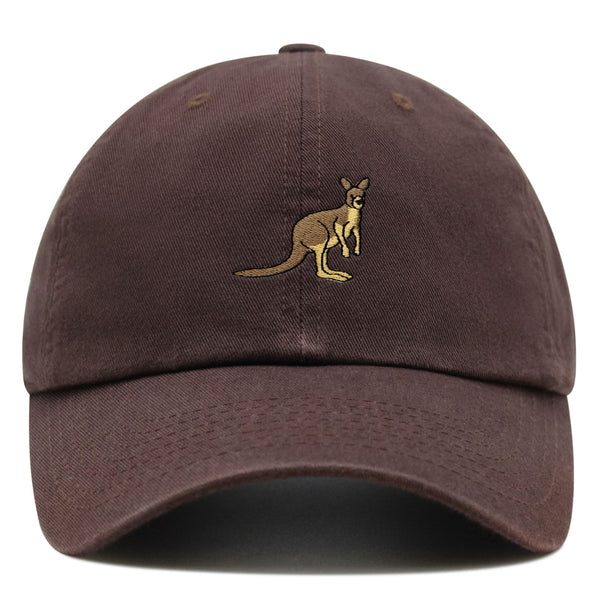 Kangaroo Premium Dad Hat Embroidered Baseball Cap Australia Animal