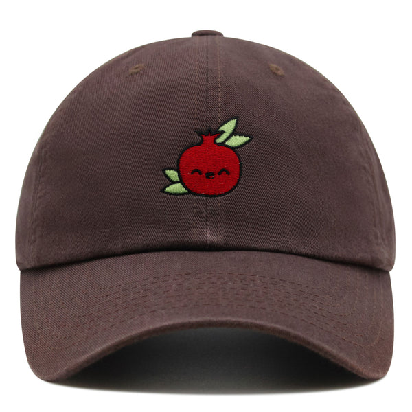 Pomegranate Premium Dad Hat Embroidered Baseball Cap Vegan Fruit Garnet