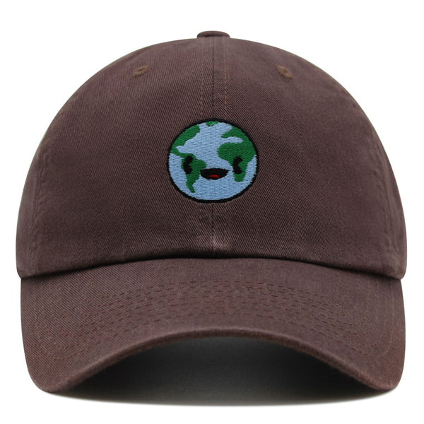 Happy Earth Premium Dad Hat Embroidered Baseball Cap Earth Environment